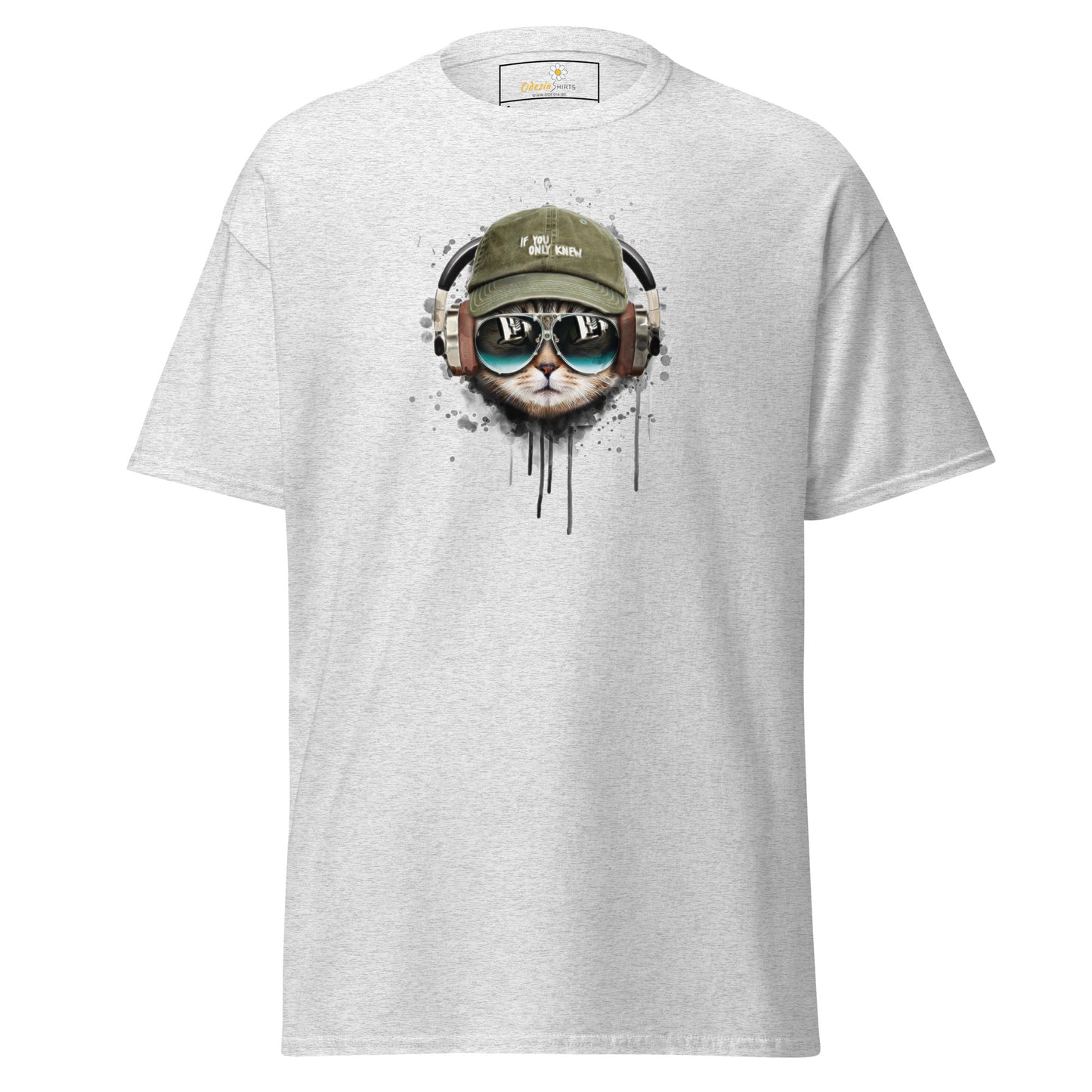 T-shirt classique unisexe - ANIMAUX MUSIQUE CHAT CHAPEAU - RÉGULIER