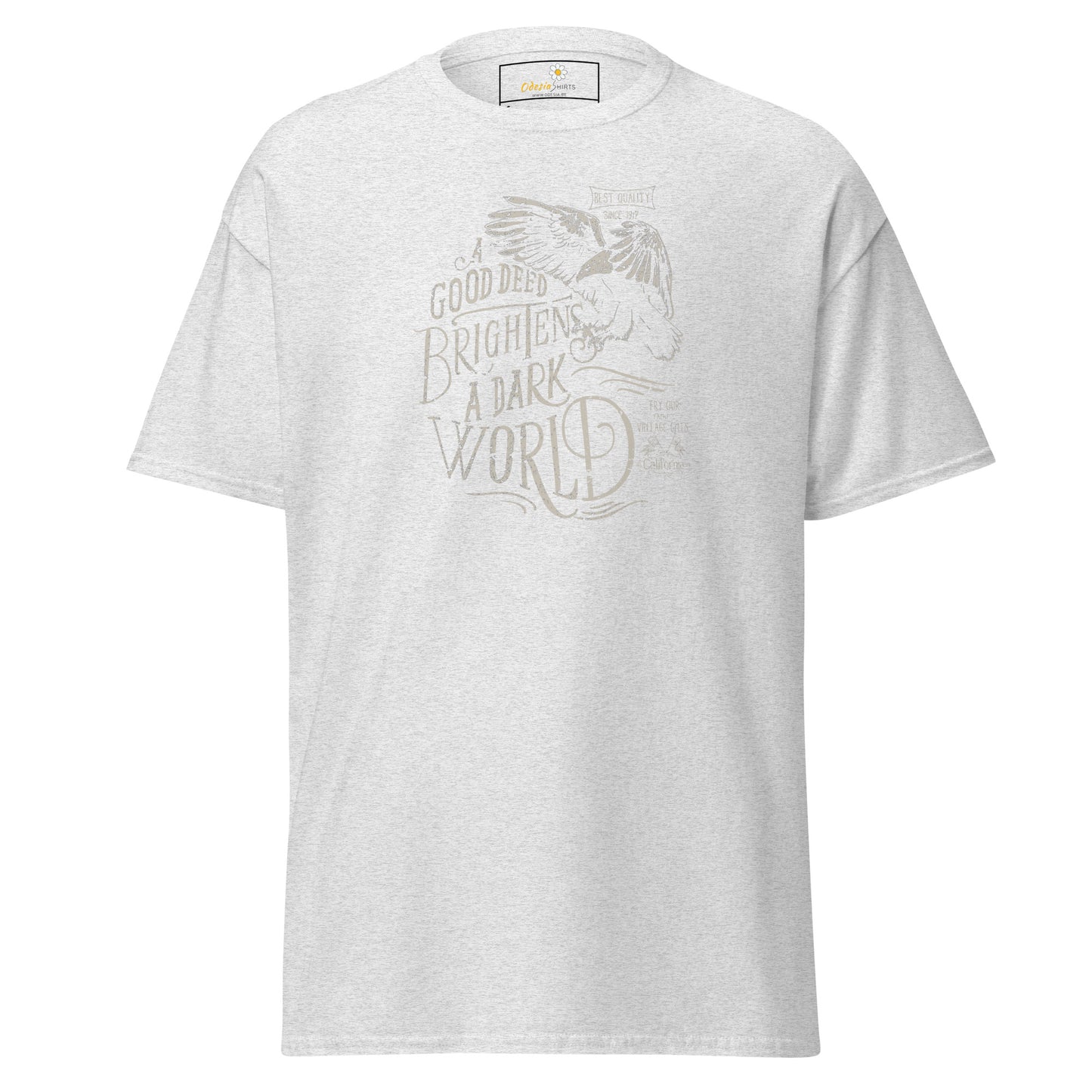 Unisex classic t-shirt - POSITIVE GOOD DEED BRIGHT WORLD - REGULAR