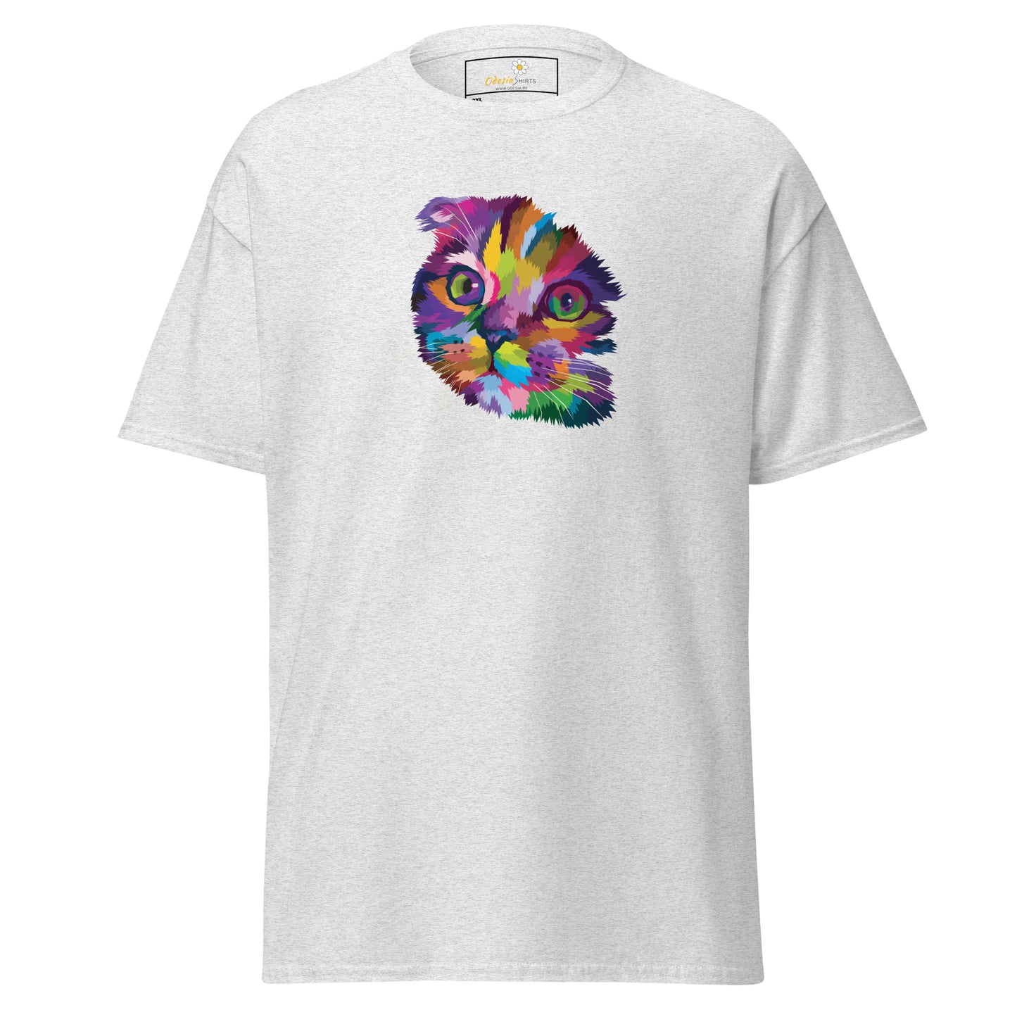 Unisex klassiek t-shirt - ANIMALS COLORFULL CATHEAD - GROOT