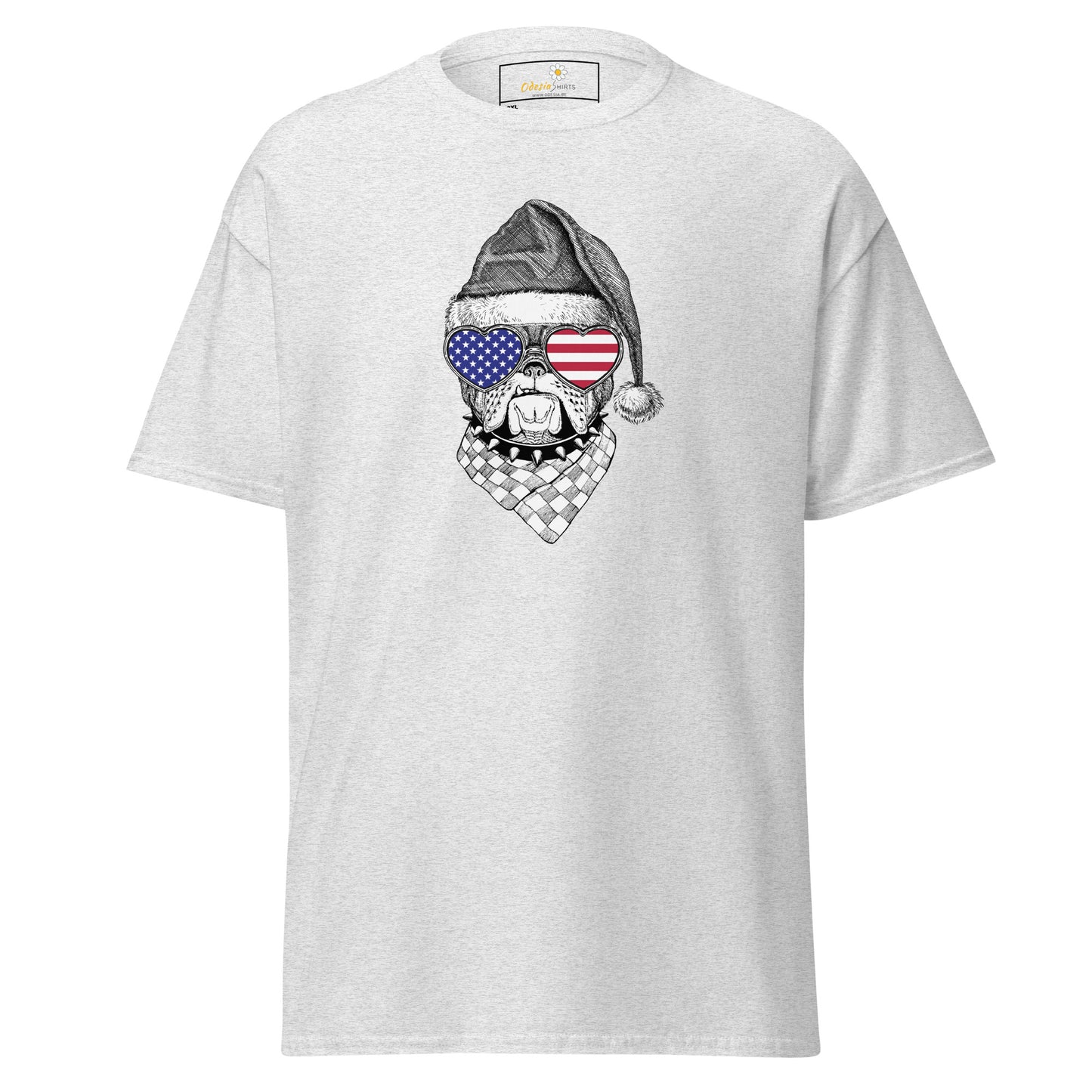 T-shirt classique unisexe - ANIMAUX TÊTE DE CHIEN USA - GRAND