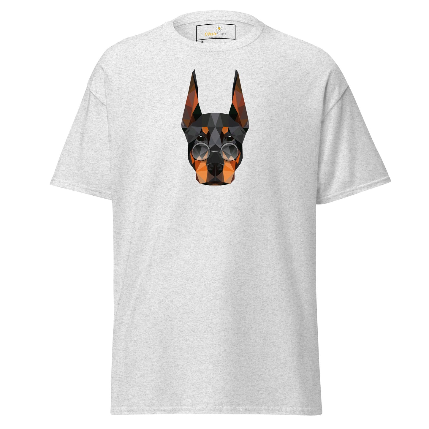 T-shirt classique unisexe - ANIMAUX TÊTE DE CHIEN LUNETTES - GRAND