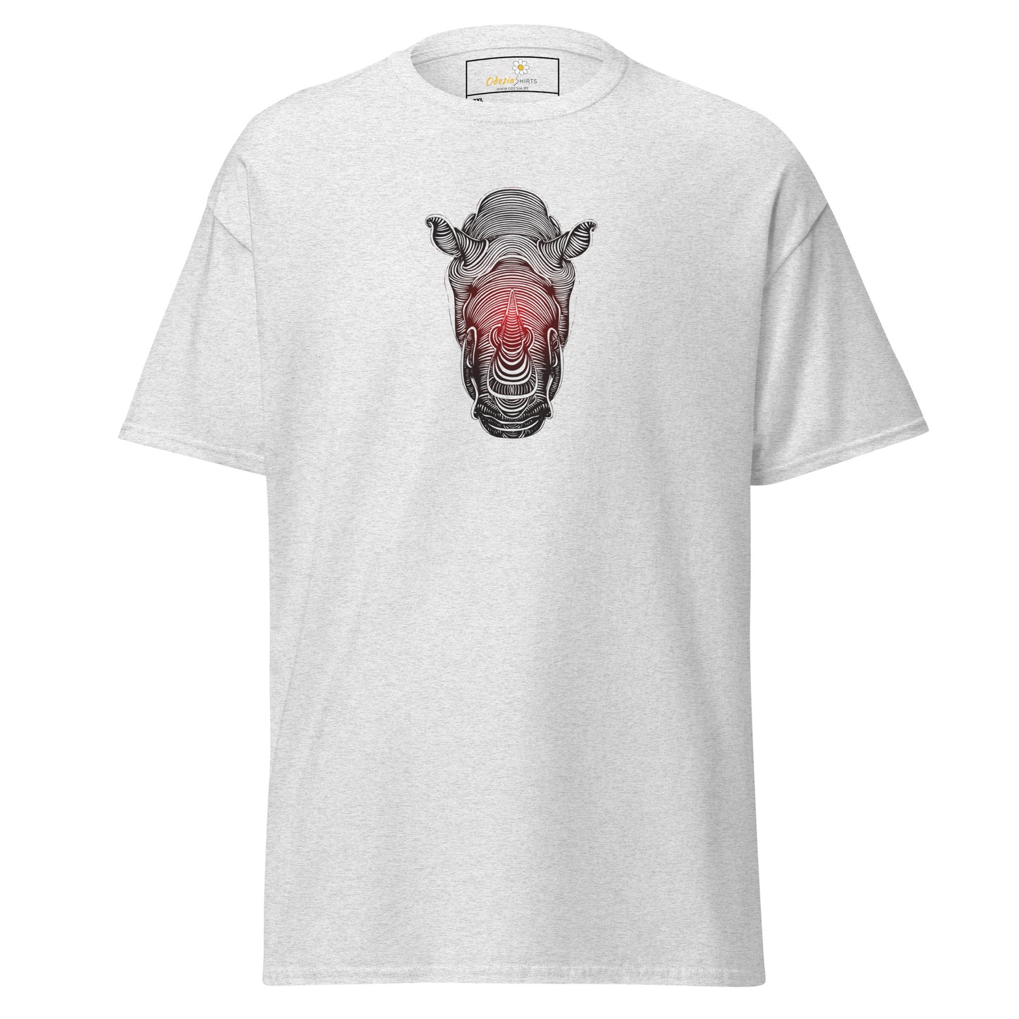 Heren klassiek t-shirt - WILDLIFE RHINO RED - GROOT