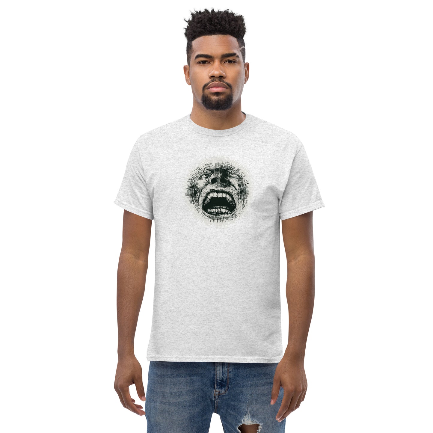 Unisex classic t-shirt - FANTASY SCREAMING HEAD - BIG