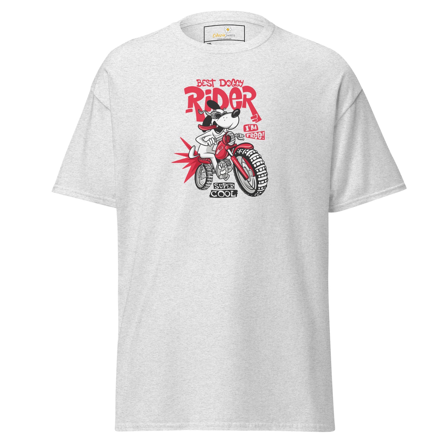 T-shirt classique pour homme - VINTAGE DOGGY RIDE - GRAND