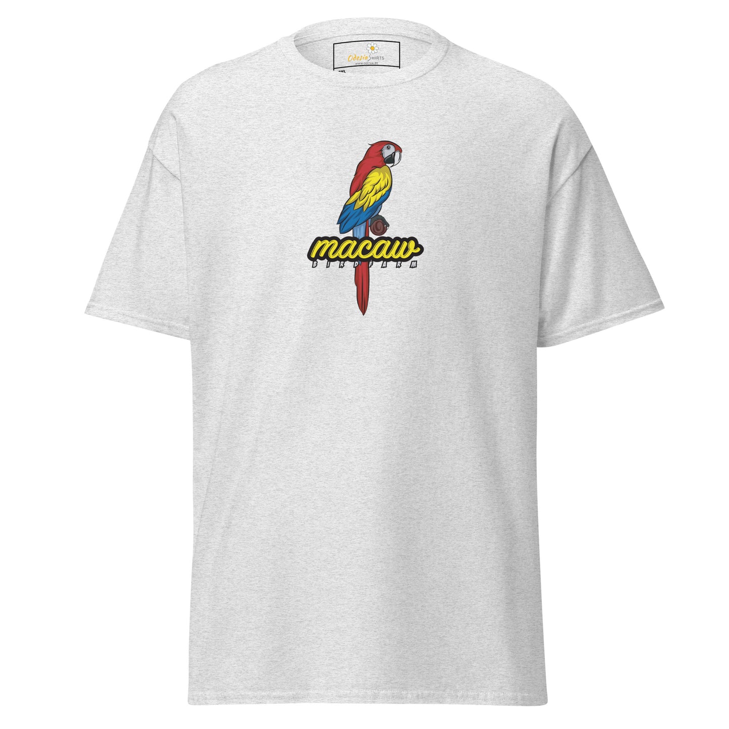 Heren klassiek t-shirt - WILDLIFE MACAW - GROOT