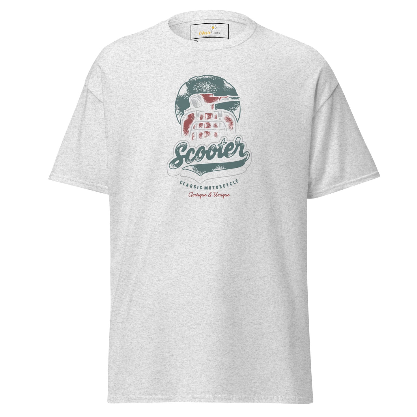 Heren klassiek t-shirt - VINTAGE SCOOTER - GROOT