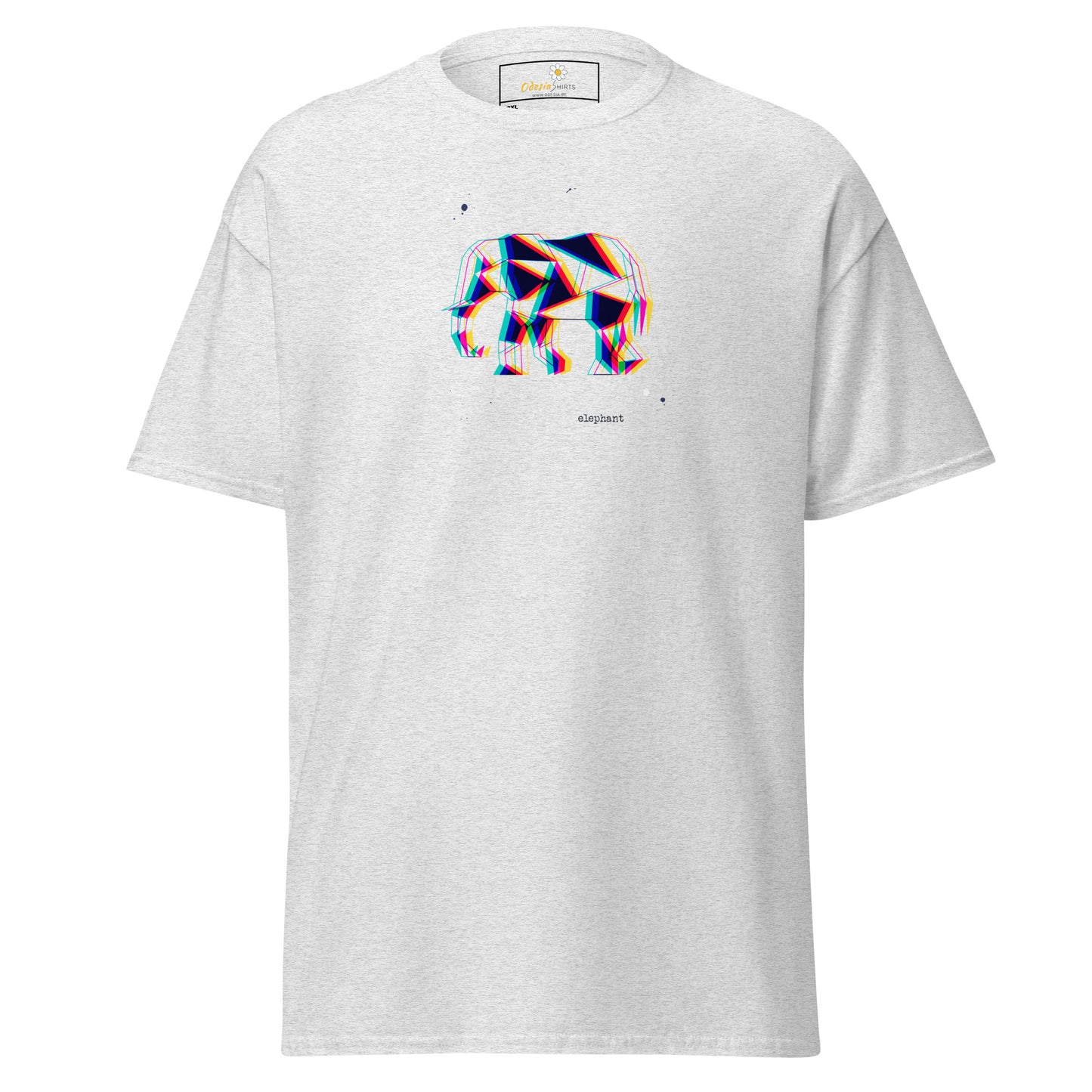 T-shirt classique unisexe - CARRÉS ÉLÉPHANTS ABSTRAITS - GRAND