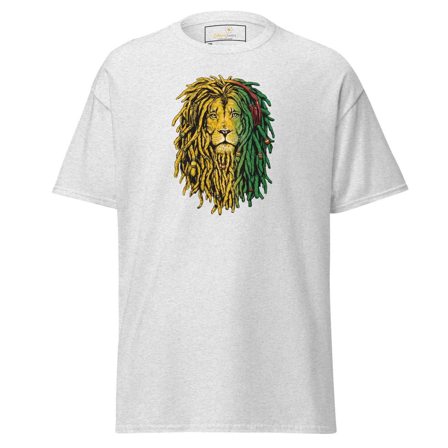 Heren klassiek t-shirt - WILDLIFE REGGAE LION - GROOT
