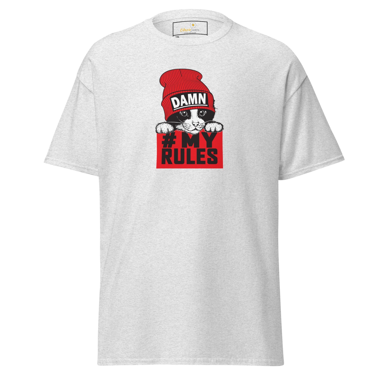 T-shirt classique unisexe - ANIMAUX AMUSANTS CHAT MES RÈGLES - GRAND