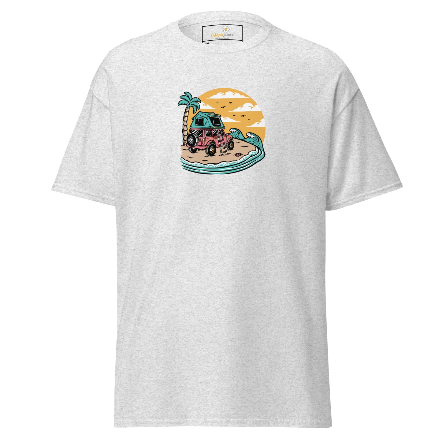 Heren klassiek t-shirt - SUMMER CAR TREE VIEW - GROOT