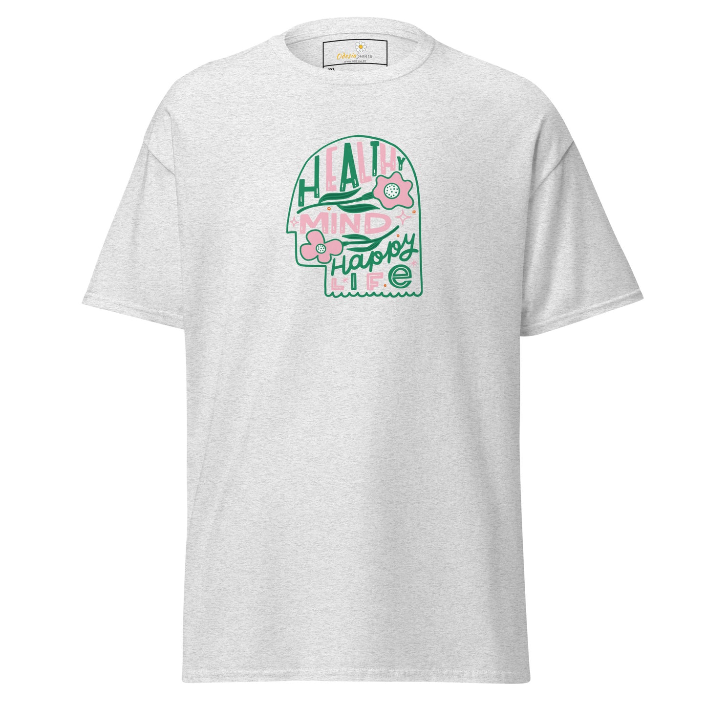 Heren klassiek t-shirt - TEKST GEZONDE GEEST LEVEN - GROOT