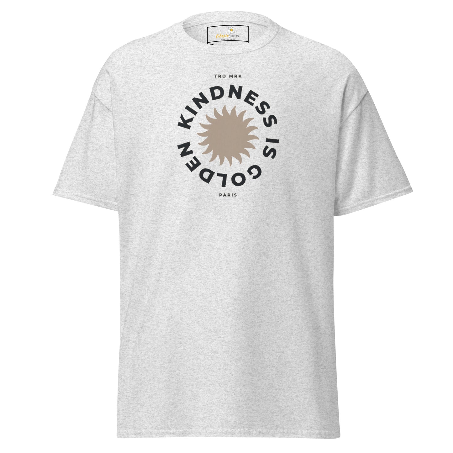T-shirt classique pour homme - Texte « La gentillesse est d'or » - Grand