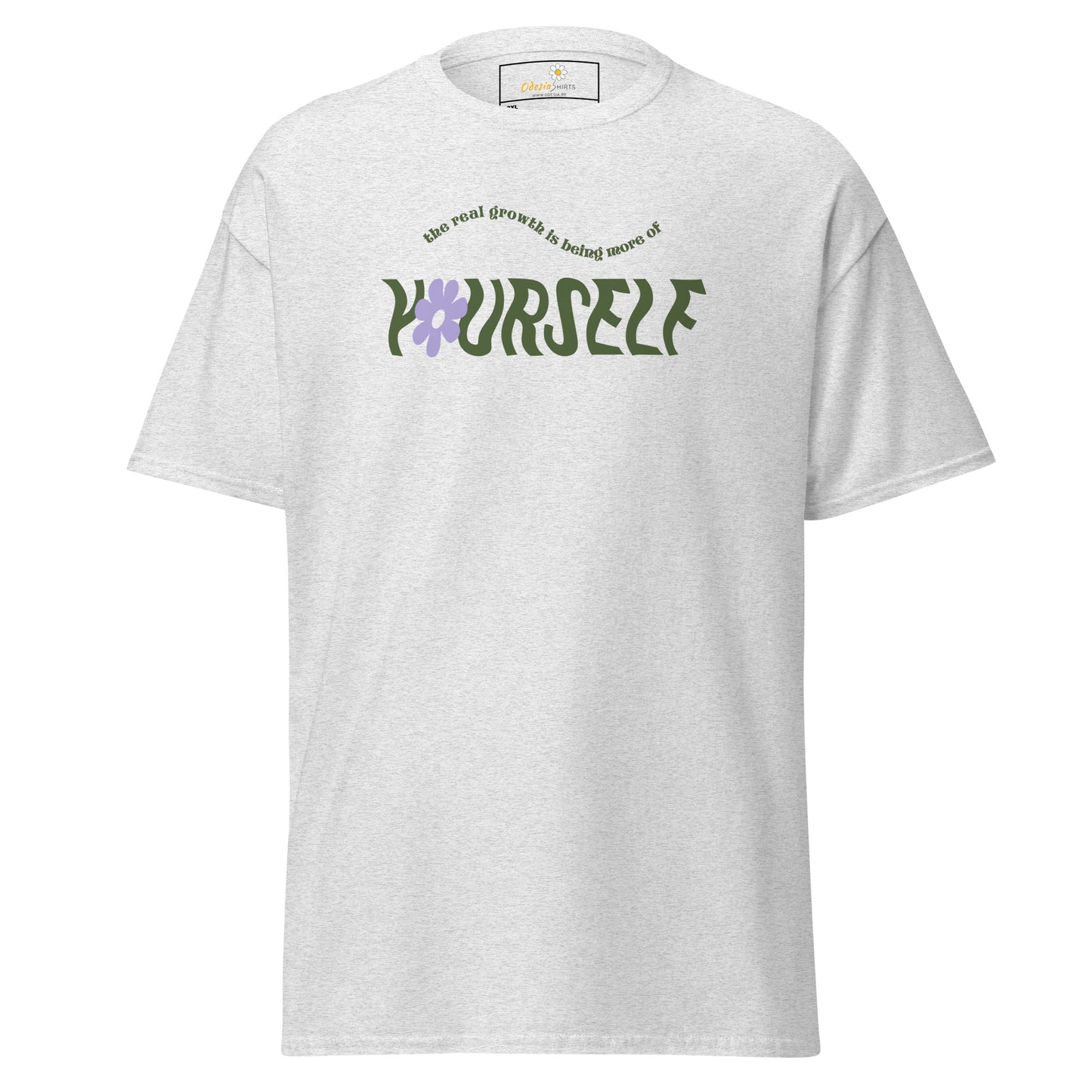 T-shirt classique pour homme - TEXTE ÊTRE PLUS SOI-MÊME - GRAND