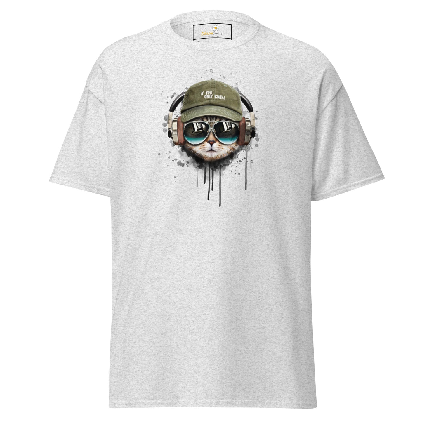 Unisex classic t-shirt - ANIMALS MUSIC CAT HAT - BIG