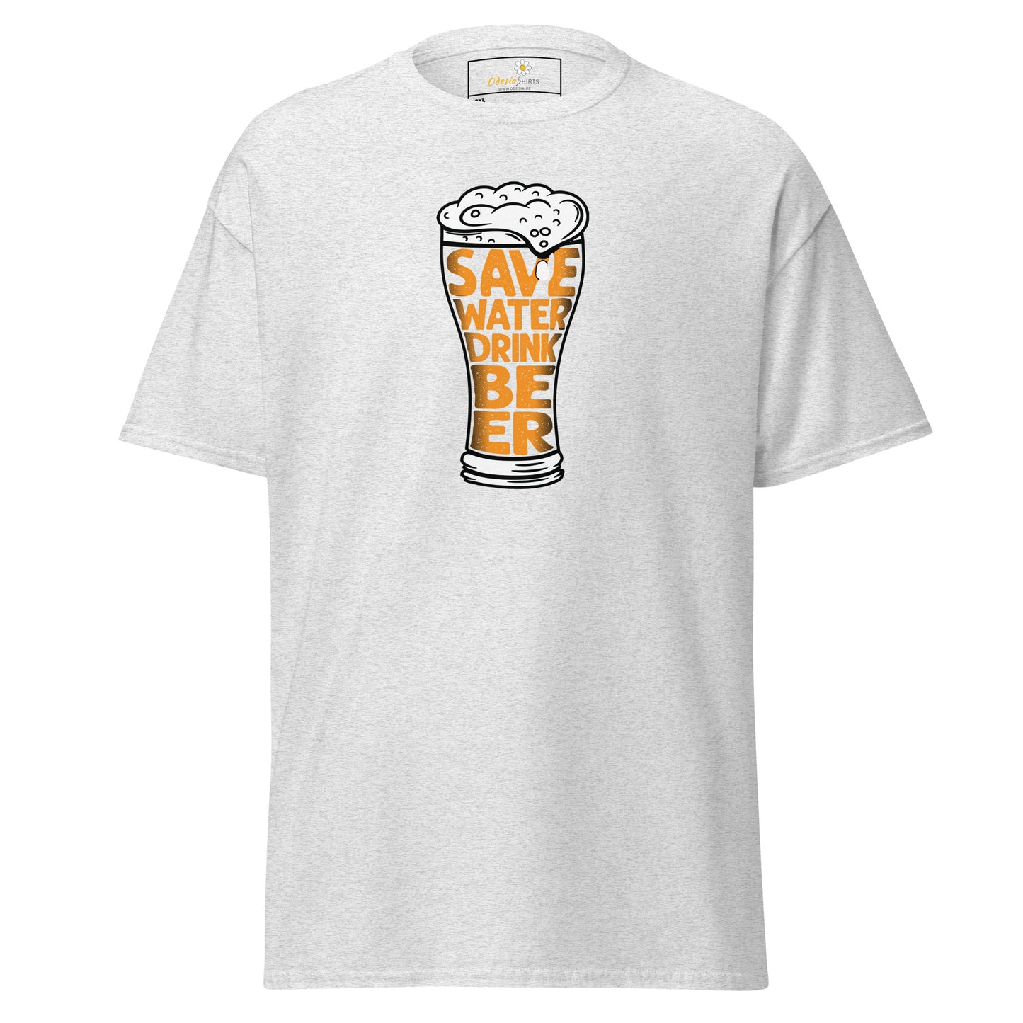 Unisex klassiek t-shirt - FUN SAVE WATER DRINK BEER - GROOT