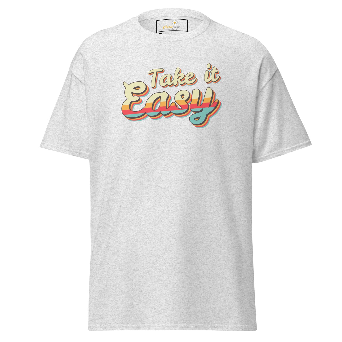T-shirt classique pour homme - TEXT TAKE IT EASY - BIG