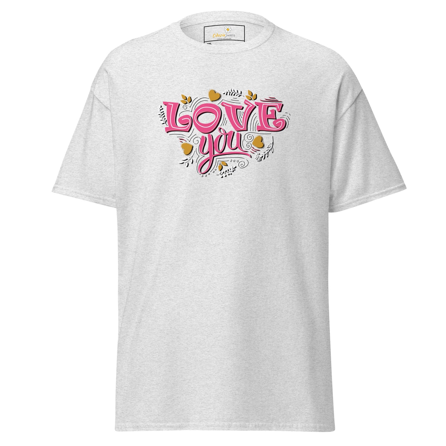 T-shirt classique pour homme - TEXT LOVE YOU - BIG