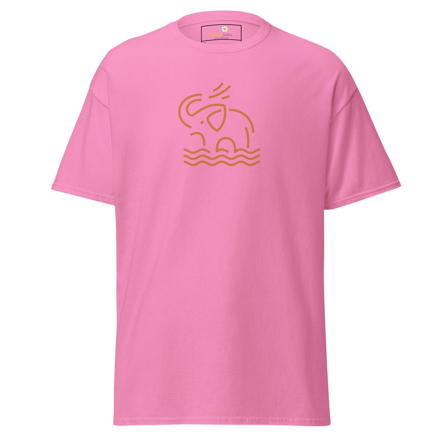 Unisex classic t-shirt - WILD LIFE ELEPHANT ORANGE - REGULAR