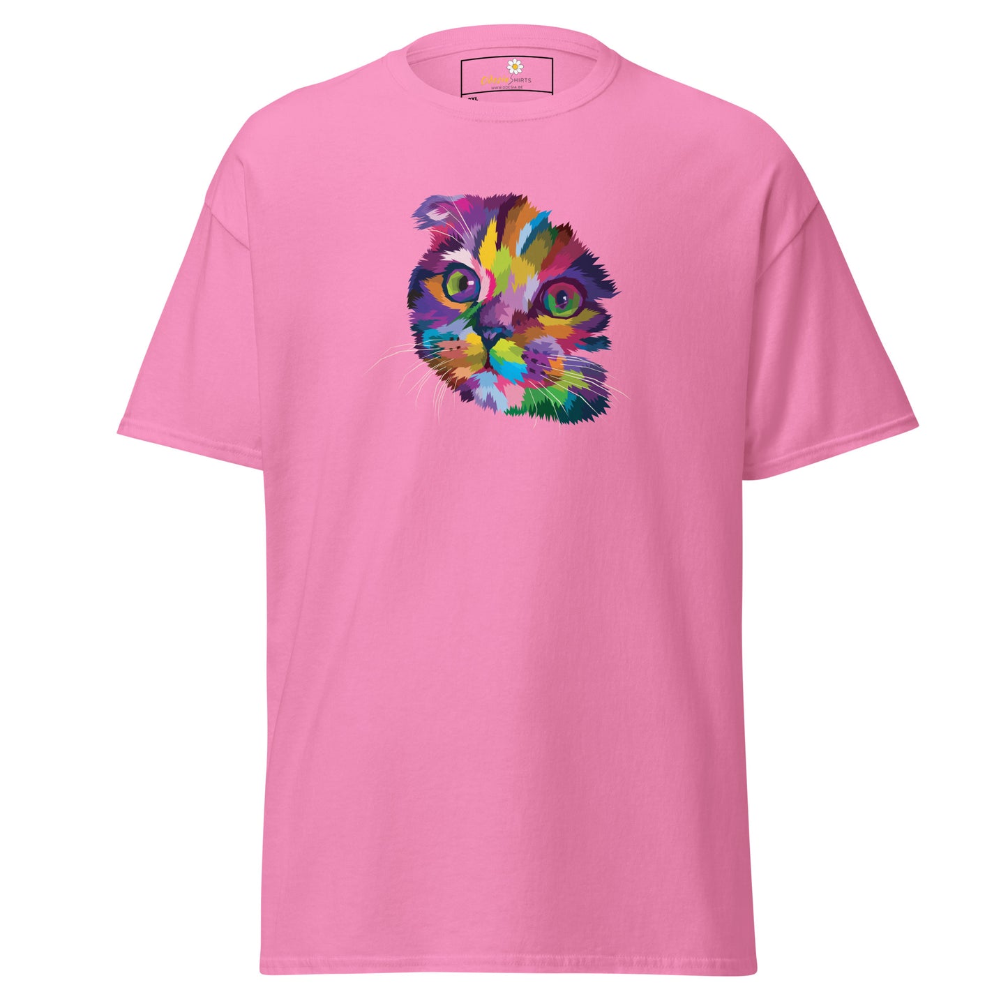 Unisex klassiek t-shirt - ANIMALS COLORFULL CATHEAD - GROOT