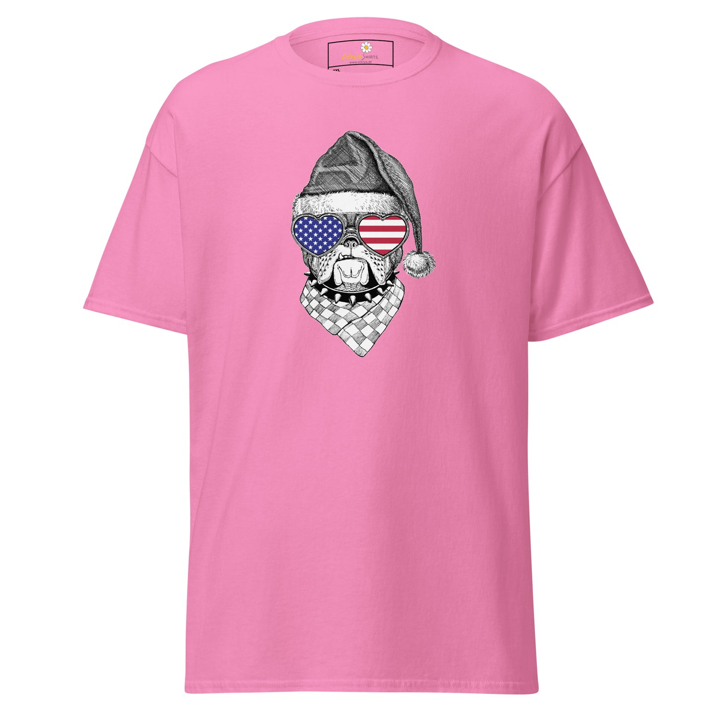 T-shirt classique unisexe - ANIMAUX TÊTE DE CHIEN USA - GRAND