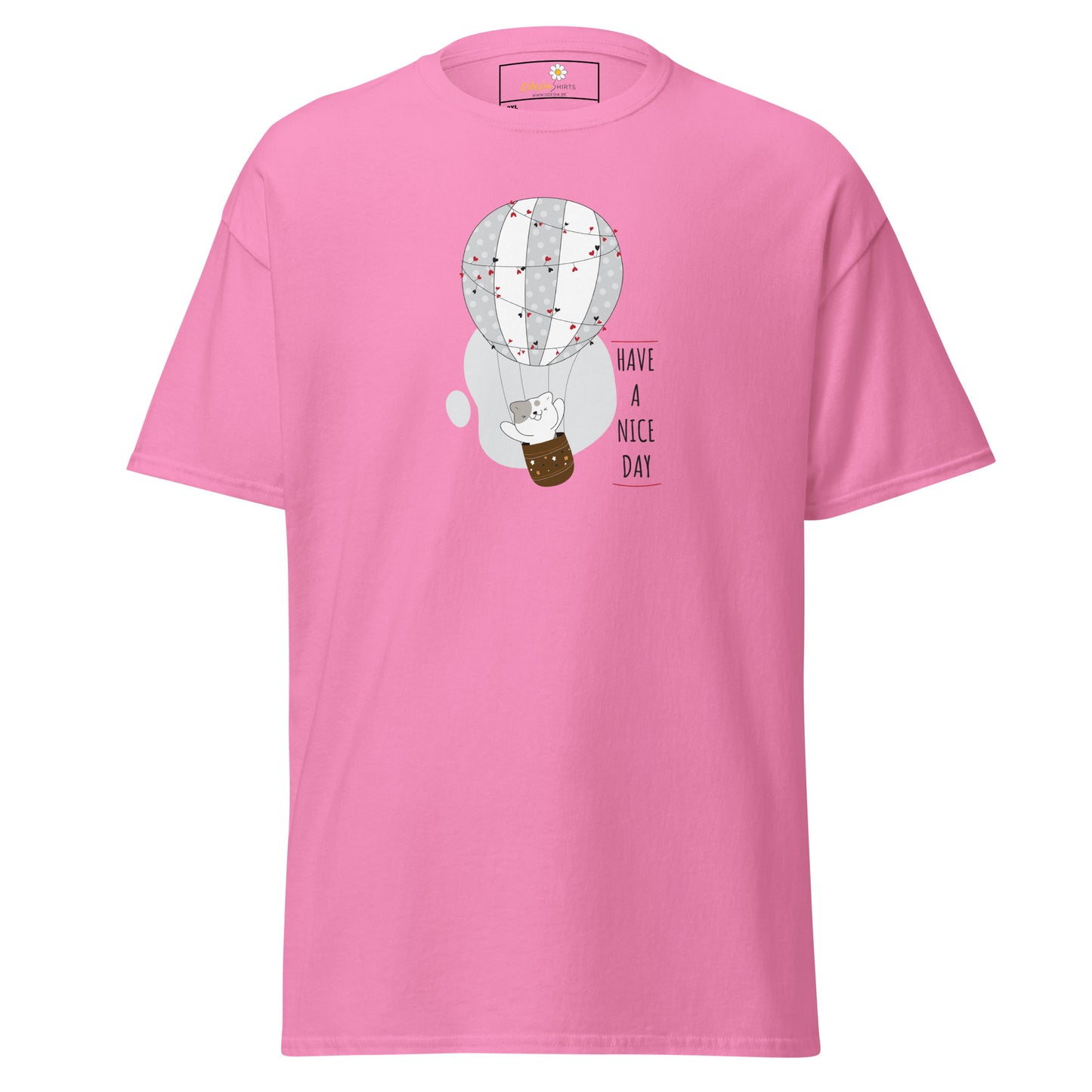 Unisex klassiek t-shirt - DIEREN KAT LUFTBALLON - GROOT
