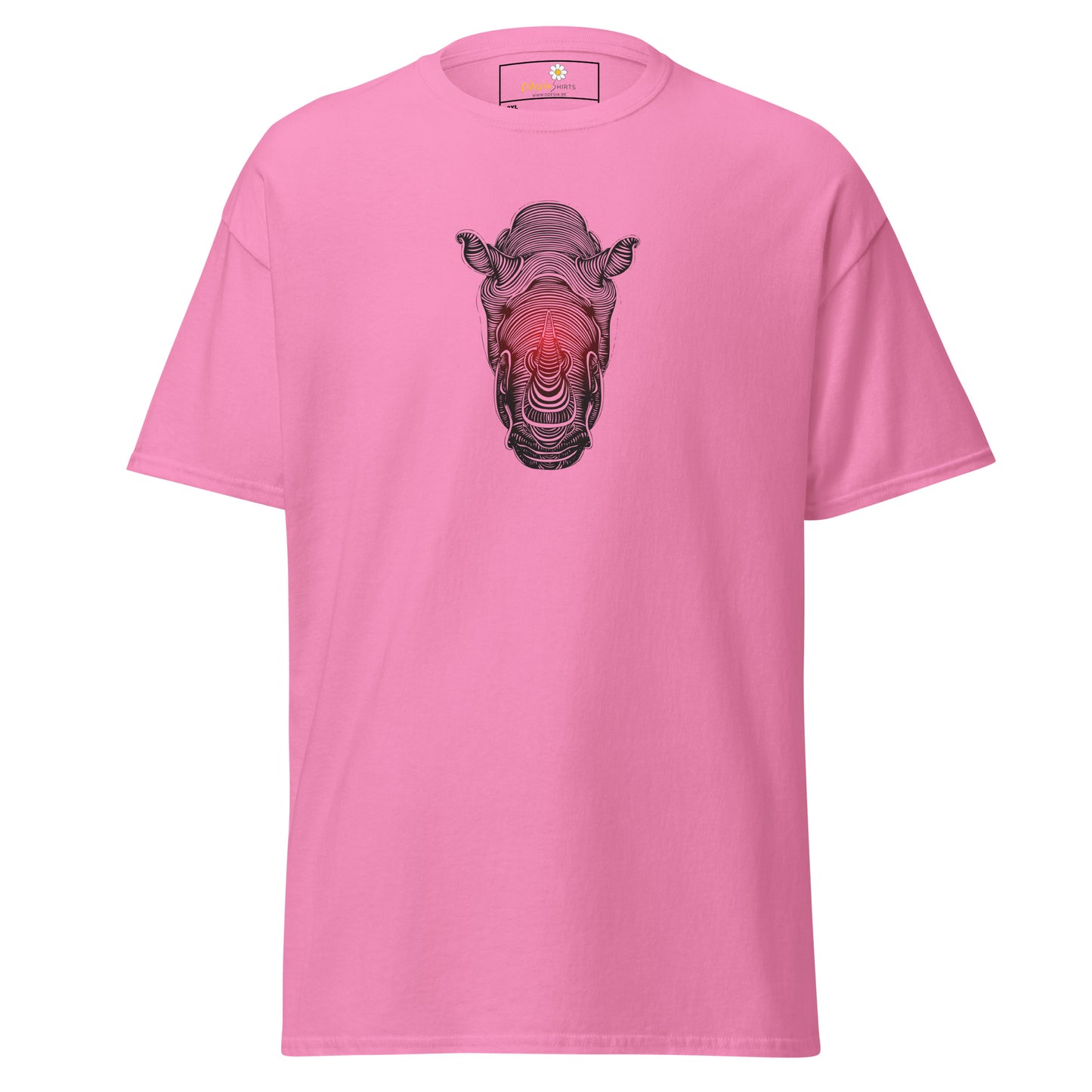 Heren klassiek t-shirt - WILDLIFE RHINO RED - GROOT
