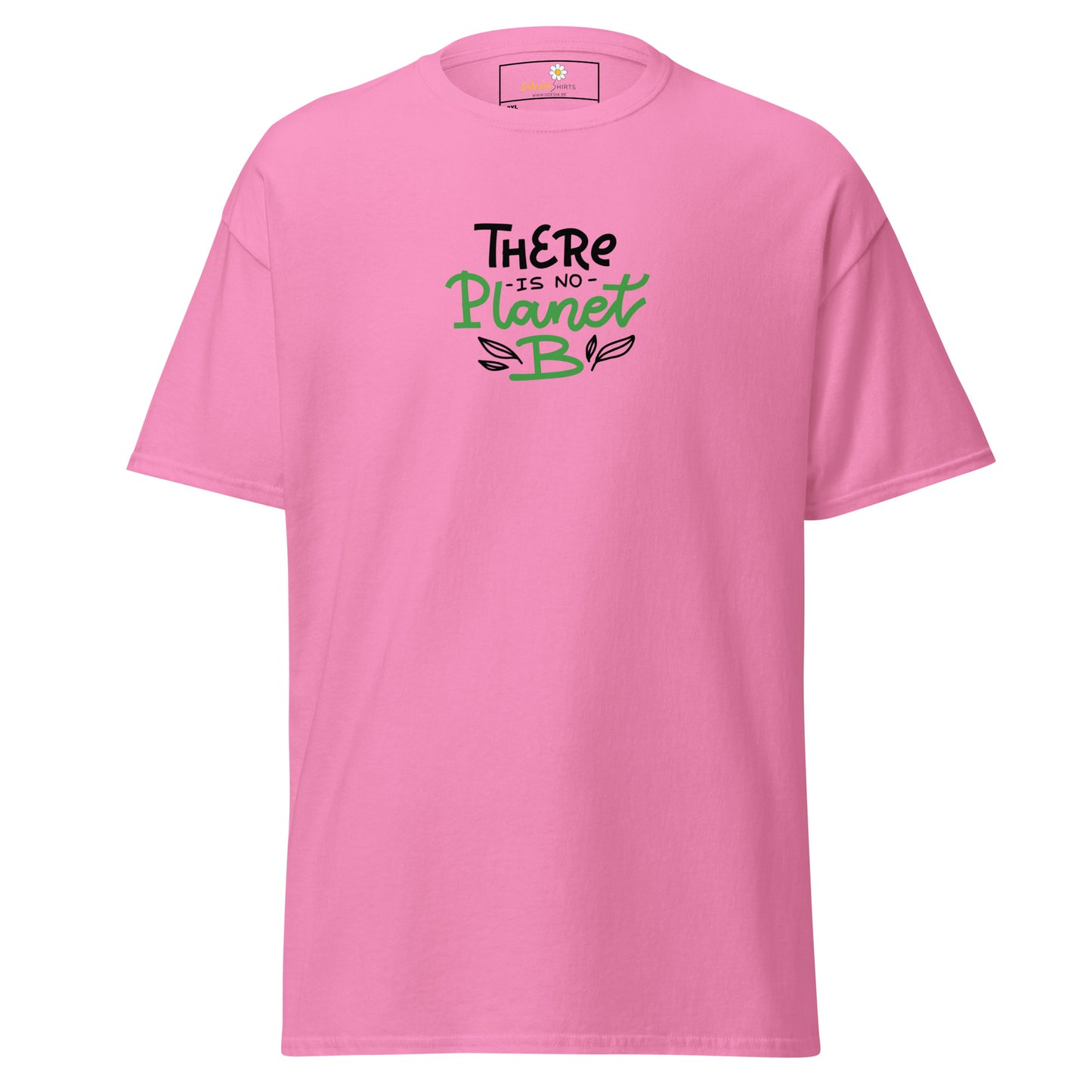 Heren klassiek t-shirt - VEGECOLO ER IS GEEN PLANEET B - GROOT