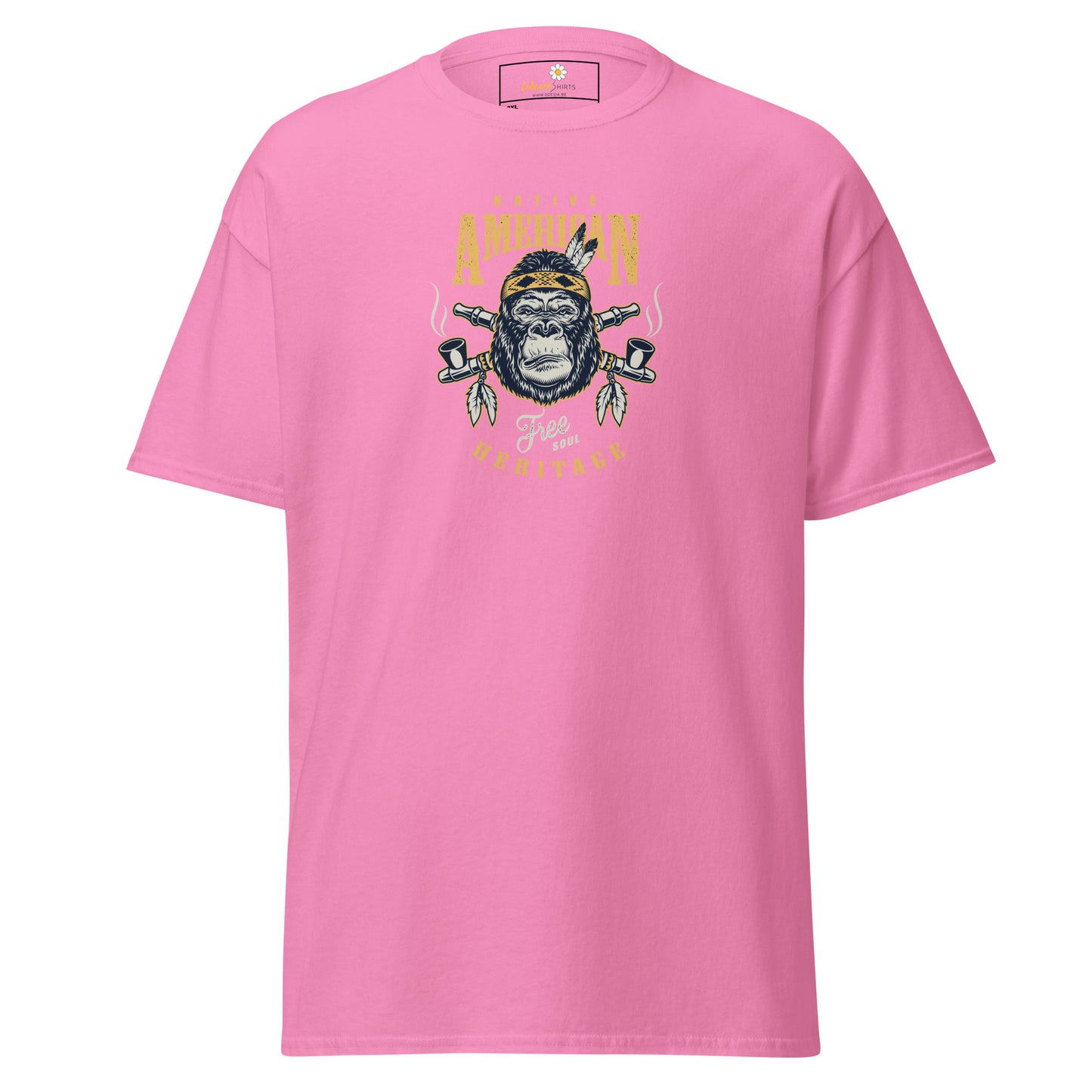 T-shirt classique pour homme - VINTAGE GORILLA NATIVE AMERICANS - GRAND