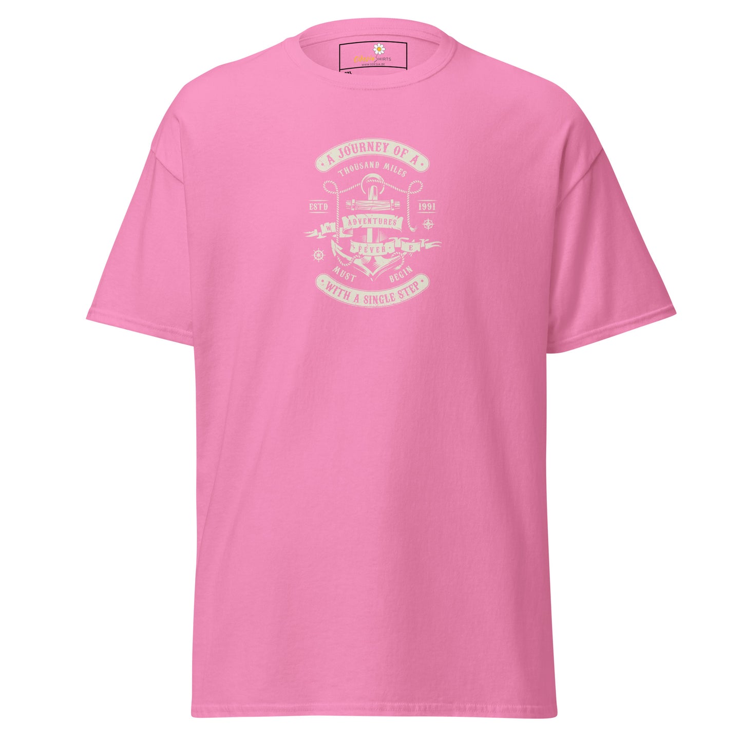 Unisex classic t-shirt - ADVENTURE THOUSAND MILES SINGLE STEP - BIG