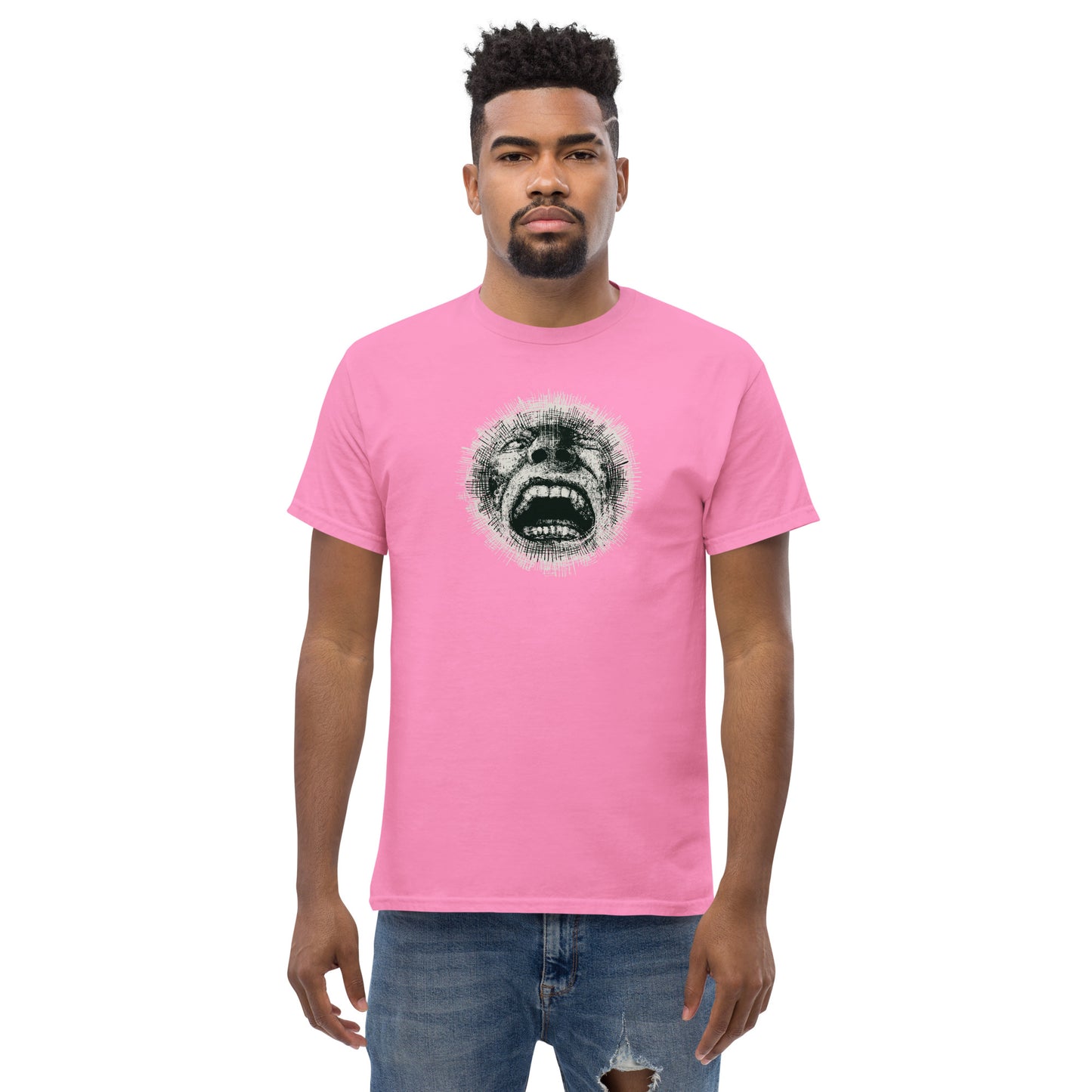 Unisex classic t-shirt - FANTASY SCREAMING HEAD - BIG
