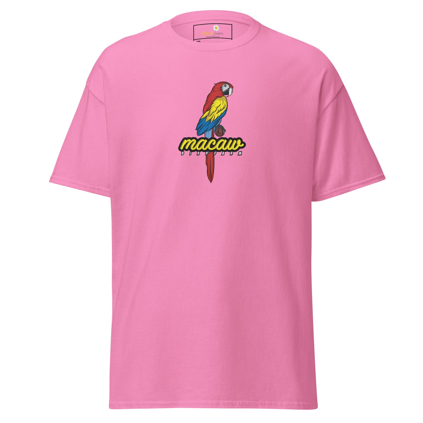 Heren klassiek t-shirt - WILDLIFE MACAW - GROOT