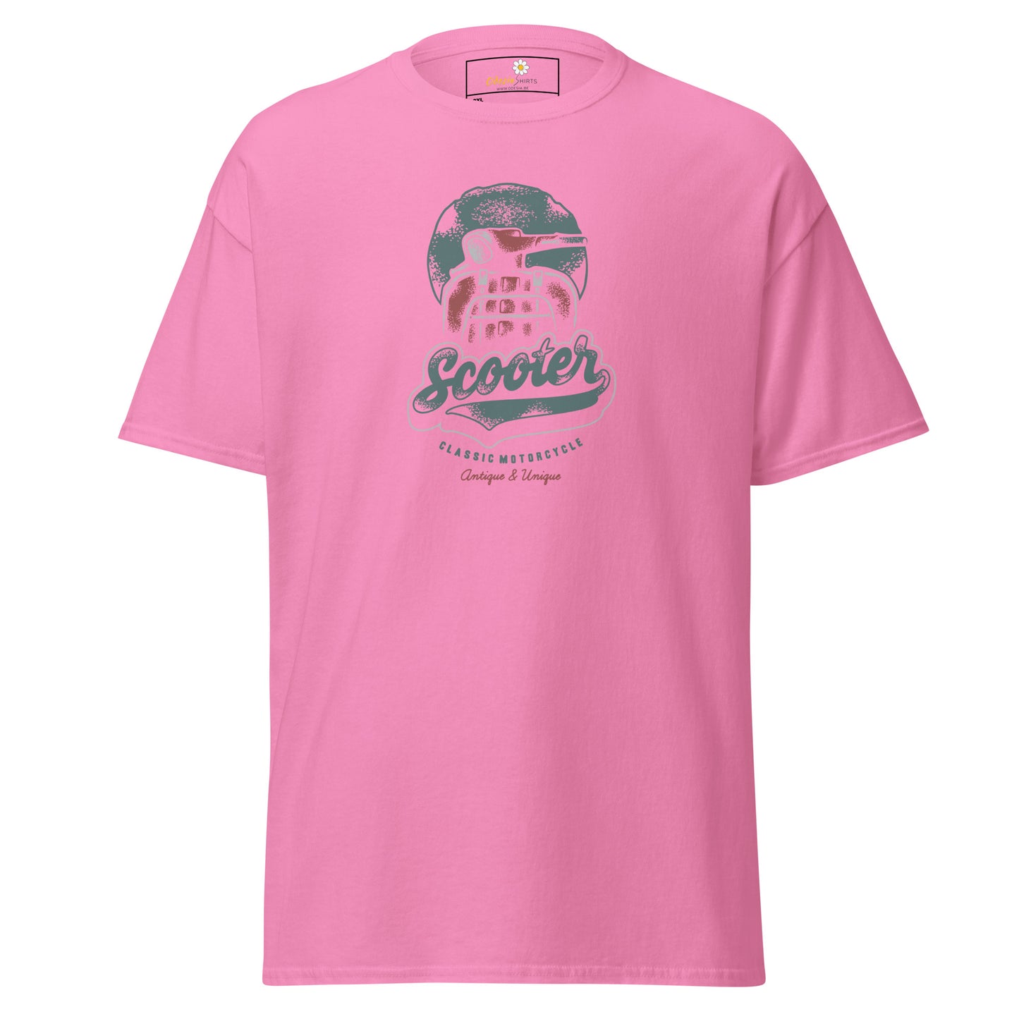 Heren klassiek t-shirt - VINTAGE SCOOTER - GROOT