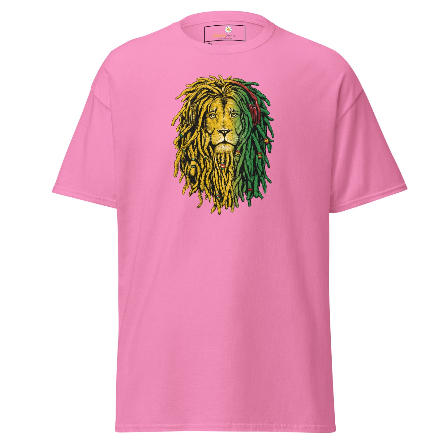 Heren klassiek t-shirt - WILDLIFE REGGAE LION - GROOT