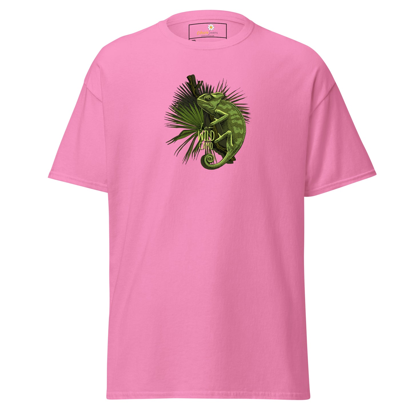 Heren klassiek t-shirt - WILDLIFE CAMELEON - GROOT