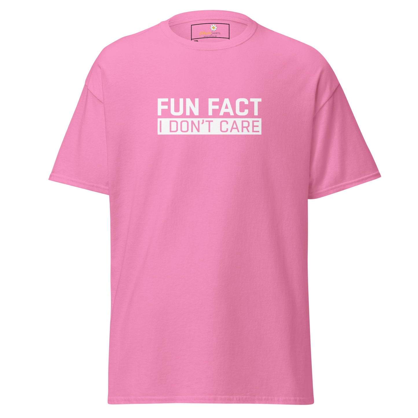 Heren klassiek t-shirt - TEKST PLEZIER HET KAN MIJ NIET SCHELEN - GROOT