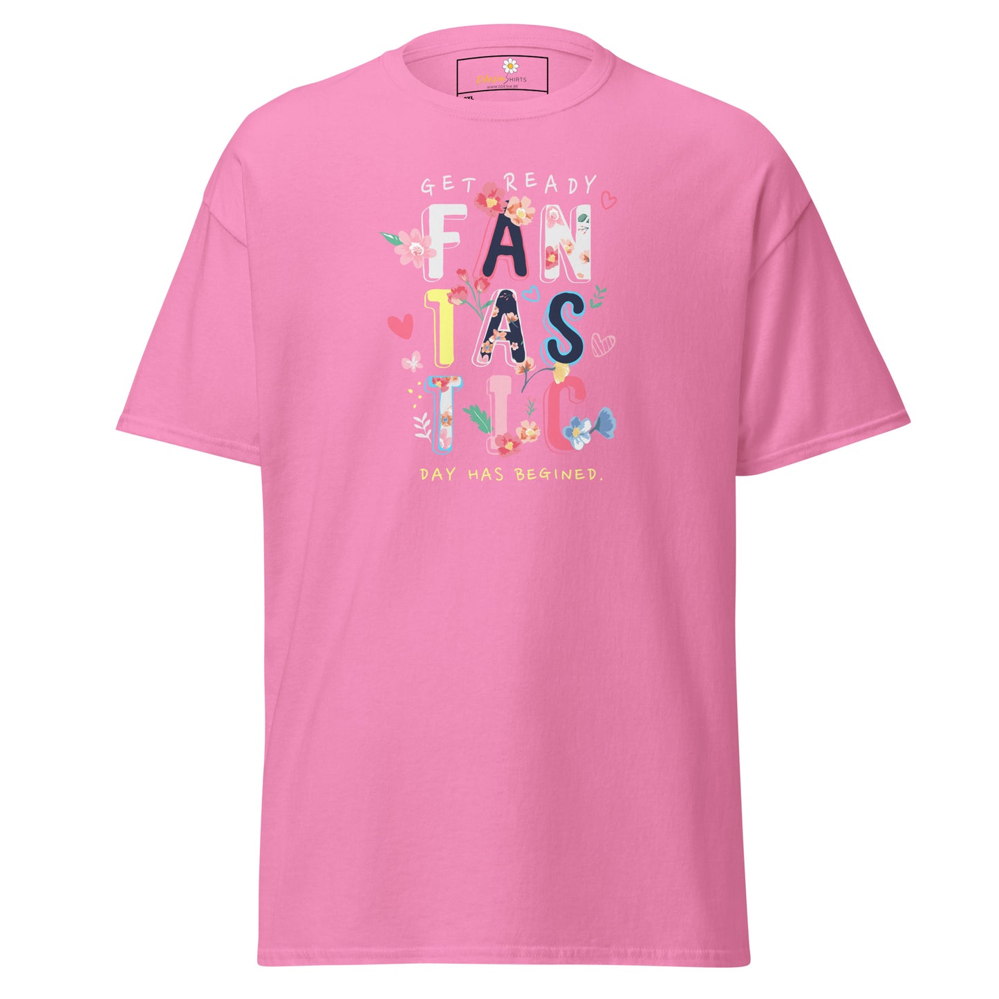 T-shirt classique pour homme - TEXTE UNE JOURNÉE FANTASTIQUE A COMMENCÉ - GRAND