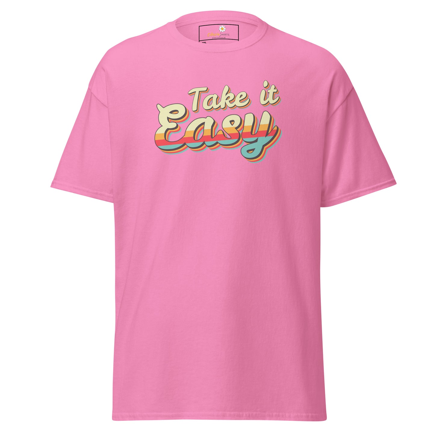 T-shirt classique pour homme - TEXT TAKE IT EASY - BIG