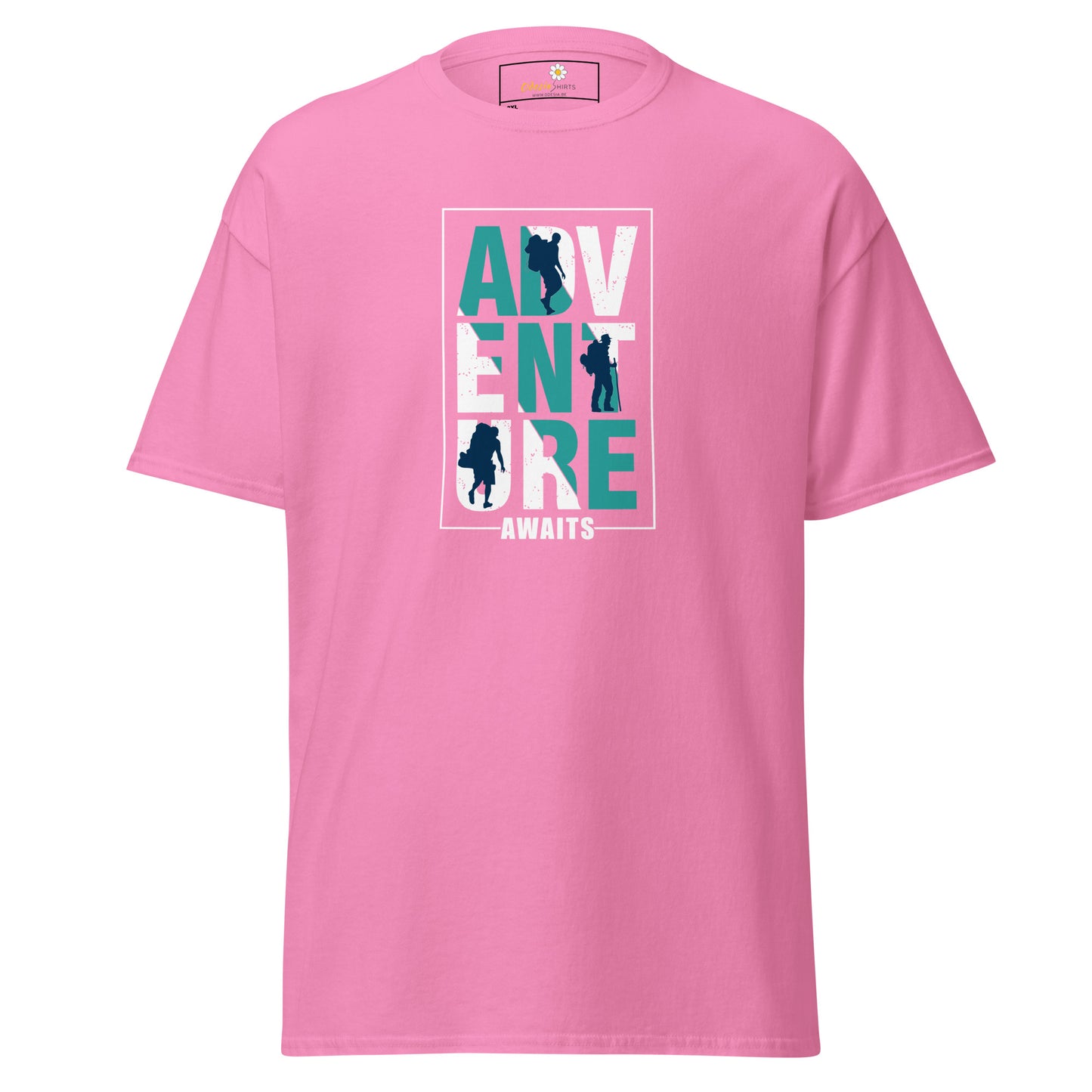 Unisex classic t-shirt - ADVENTURE AWAITS - BIG