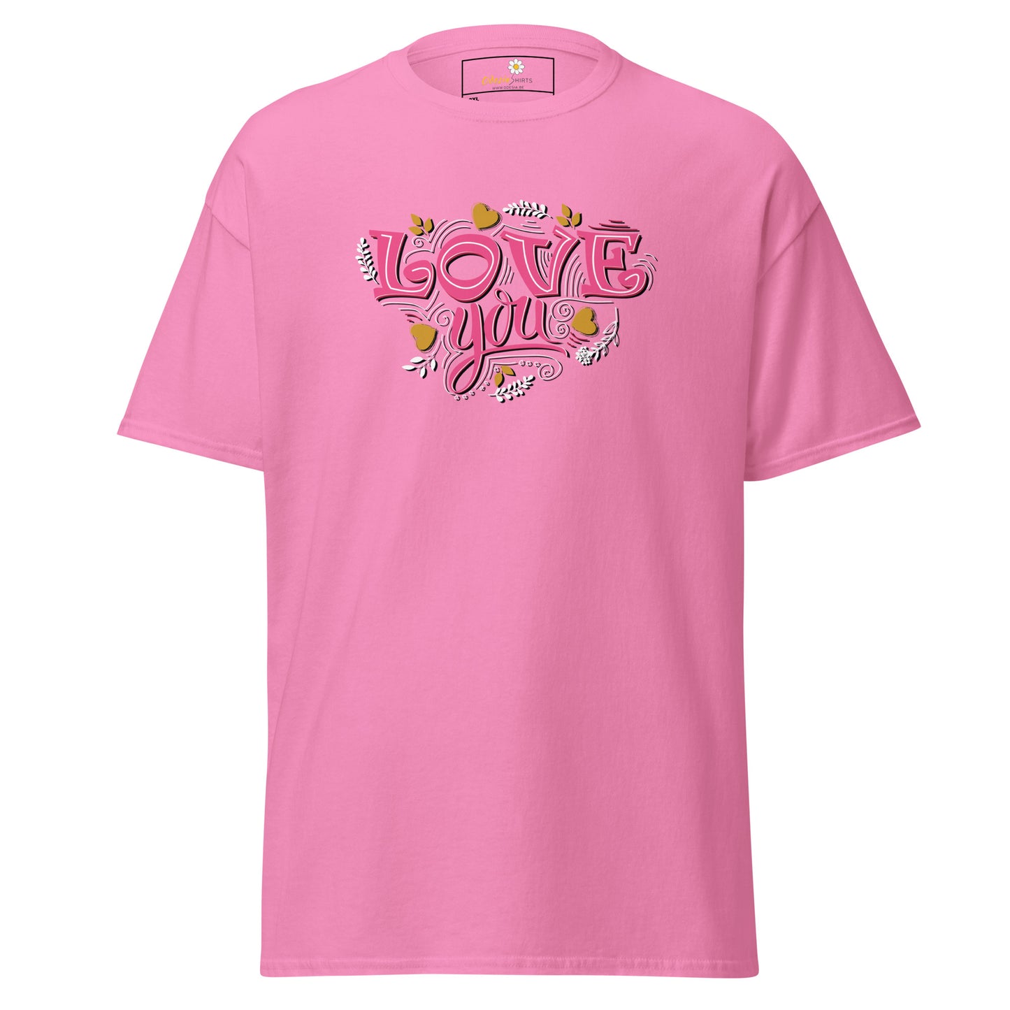 T-shirt classique pour homme - TEXT LOVE YOU - BIG
