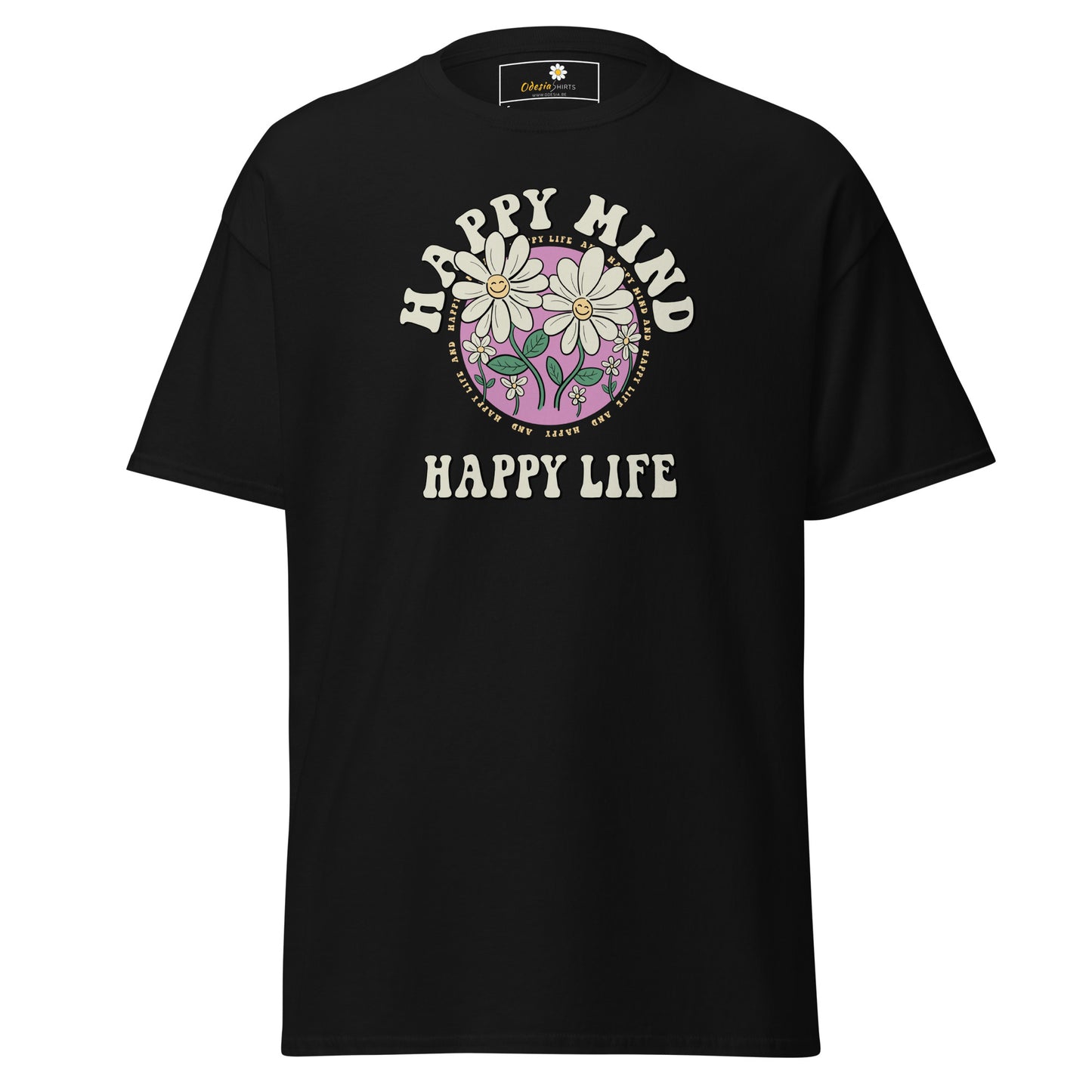 Unisex classic t-shirt - POSITIVE HAPPY MIND LIFE - REGULAR