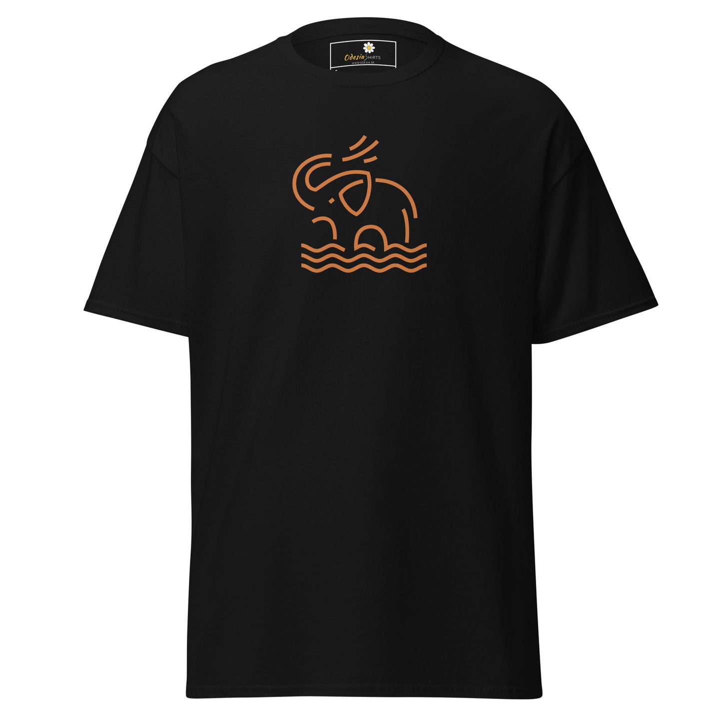 Unisex classic t-shirt - WILD LIFE ELEPHANT ORANGE - REGULAR