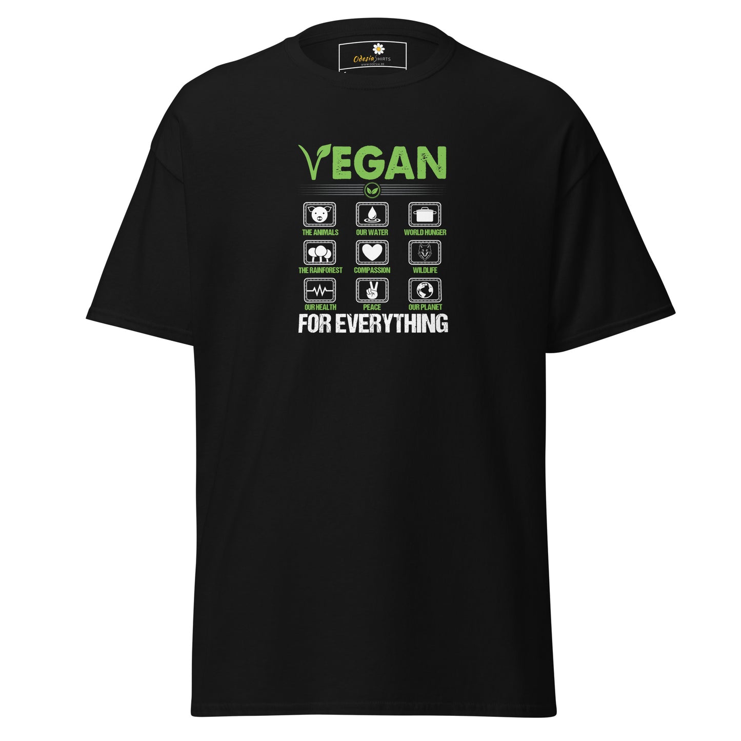 Unisex classic t-shirt - VEGAN FOR EVERYTHING - REGULAR