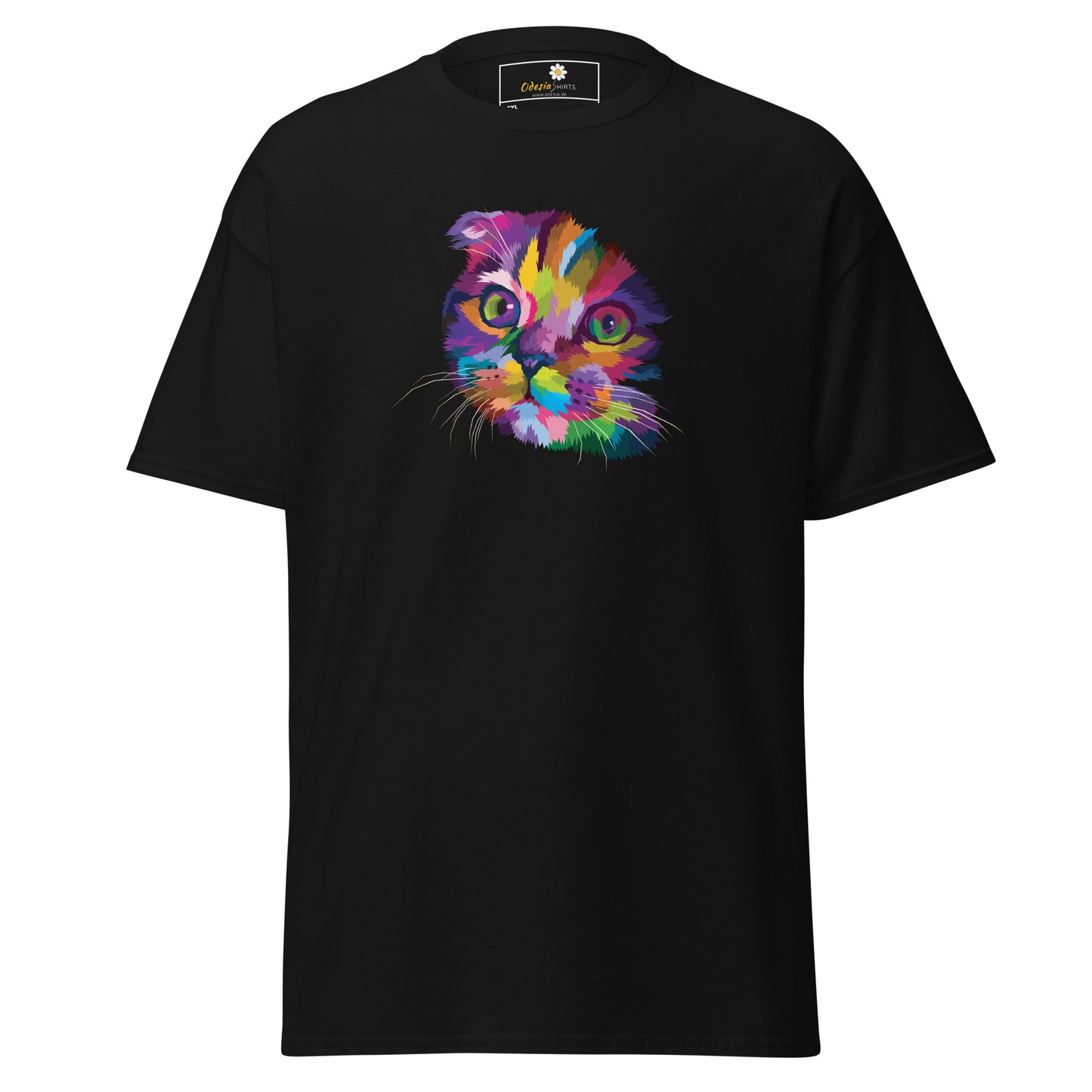 Unisex klassiek t-shirt - ANIMALS COLORFULL CATHEAD - GROOT