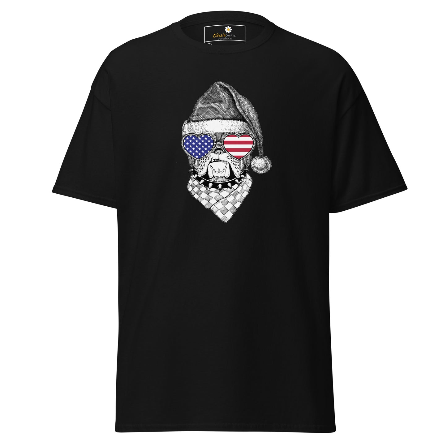 T-shirt classique unisexe - ANIMAUX TÊTE DE CHIEN USA - GRAND