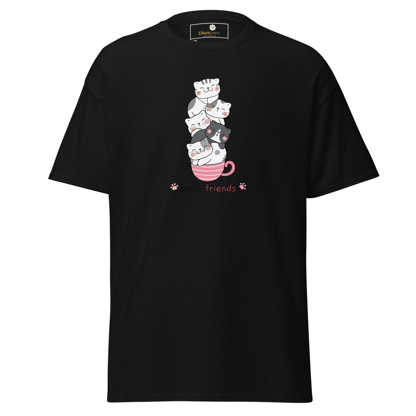 T-shirt classique unisexe - ANIMAUX CHATS DANS UNE TASSE - GRAND