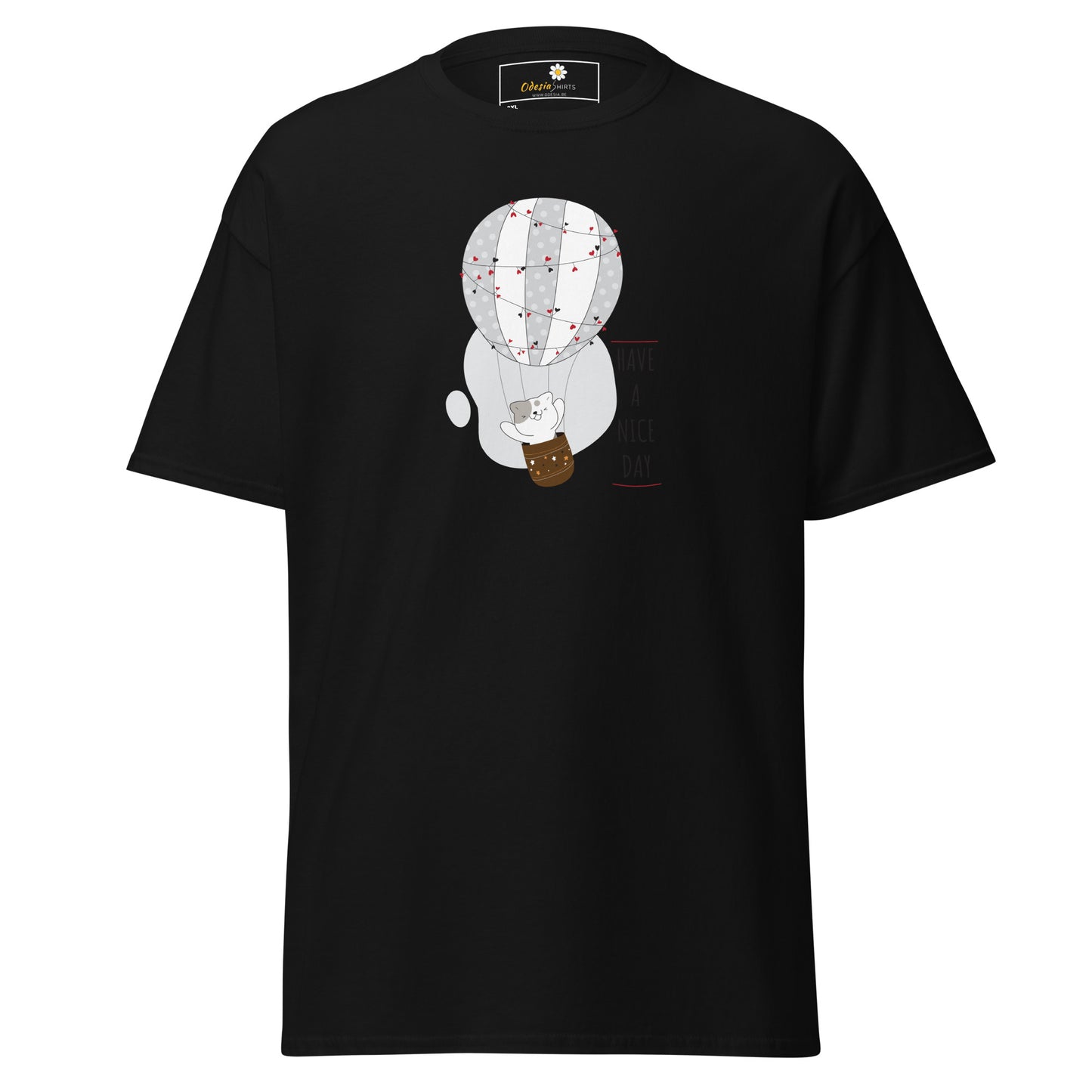 Unisex klassiek t-shirt - DIEREN KAT LUFTBALLON - GROOT