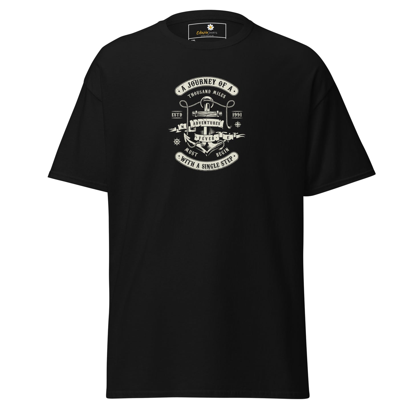 Unisex classic t-shirt - ADVENTURE THOUSAND MILES SINGLE STEP - BIG