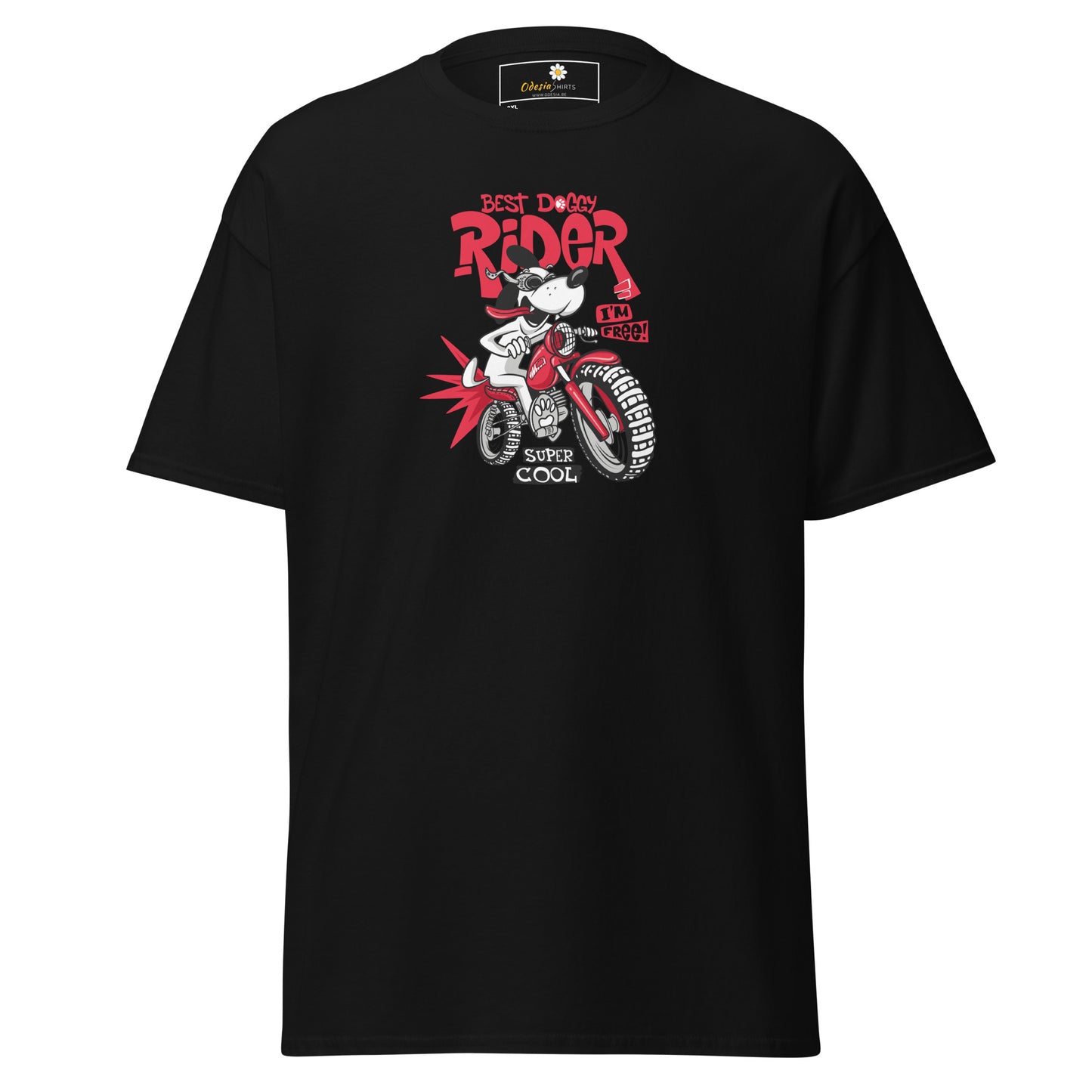 T-shirt classique pour homme - VINTAGE DOGGY RIDE - GRAND