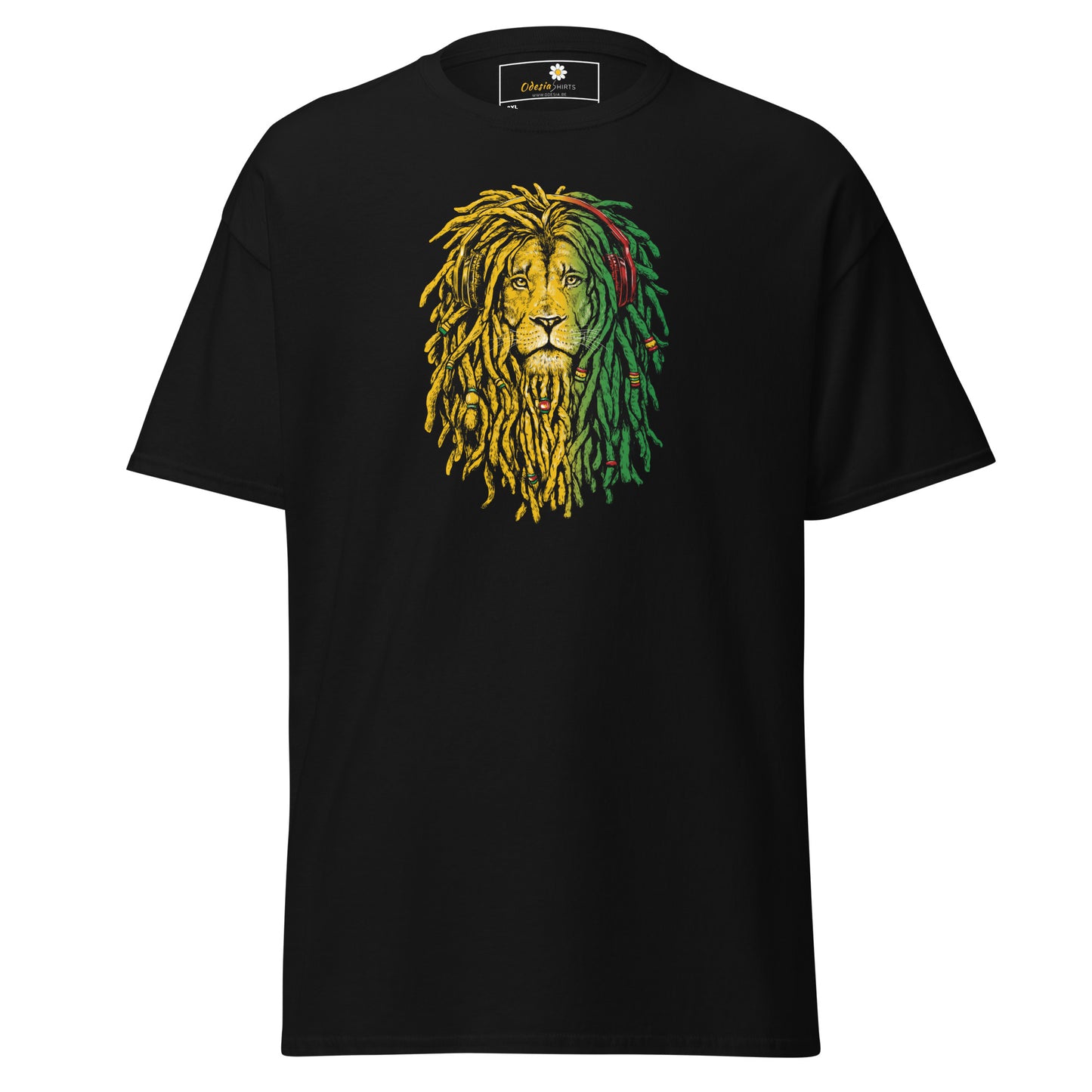 Heren klassiek t-shirt - WILDLIFE REGGAE LION - GROOT