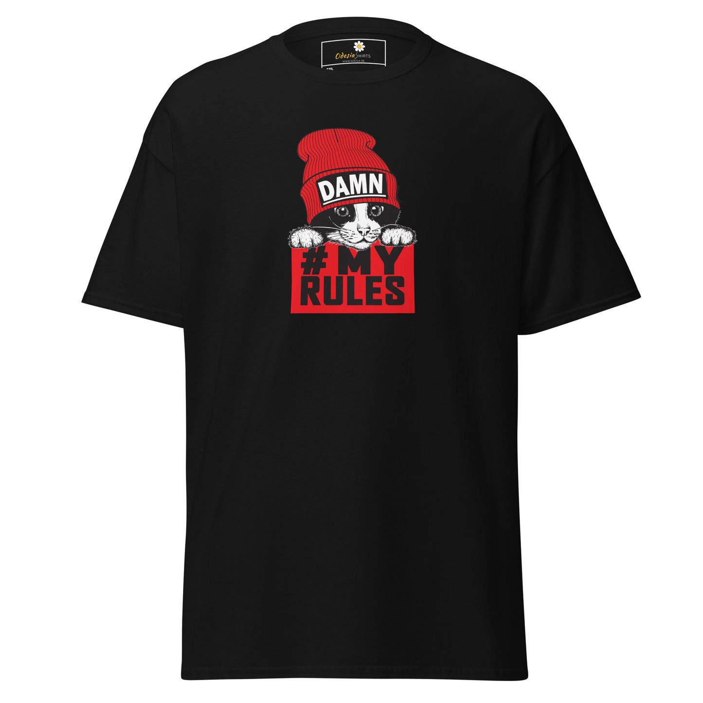 T-shirt classique unisexe - ANIMAUX AMUSANTS CHAT MES RÈGLES - GRAND